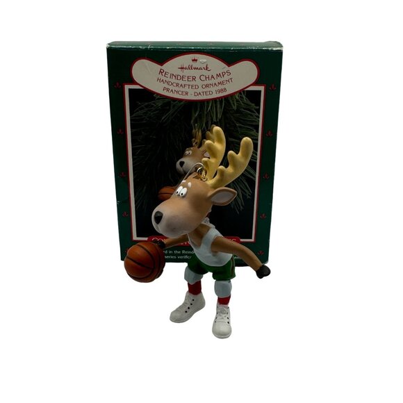 Hallmark Keepsake Reindeer Champs Prancer 1988 Handcrafted Ornament - Picture 1 of 5